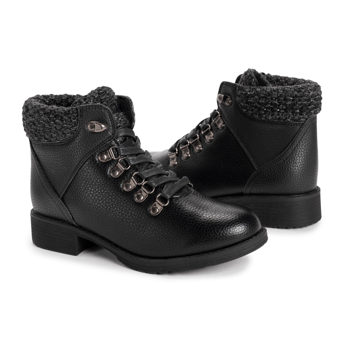 LUKEES by MUK LUKS Women's Hiker Denali Boots-Black 6.5 LUKEES by MUK LUKS Women's Hiker Denali Boots-Black 6.5