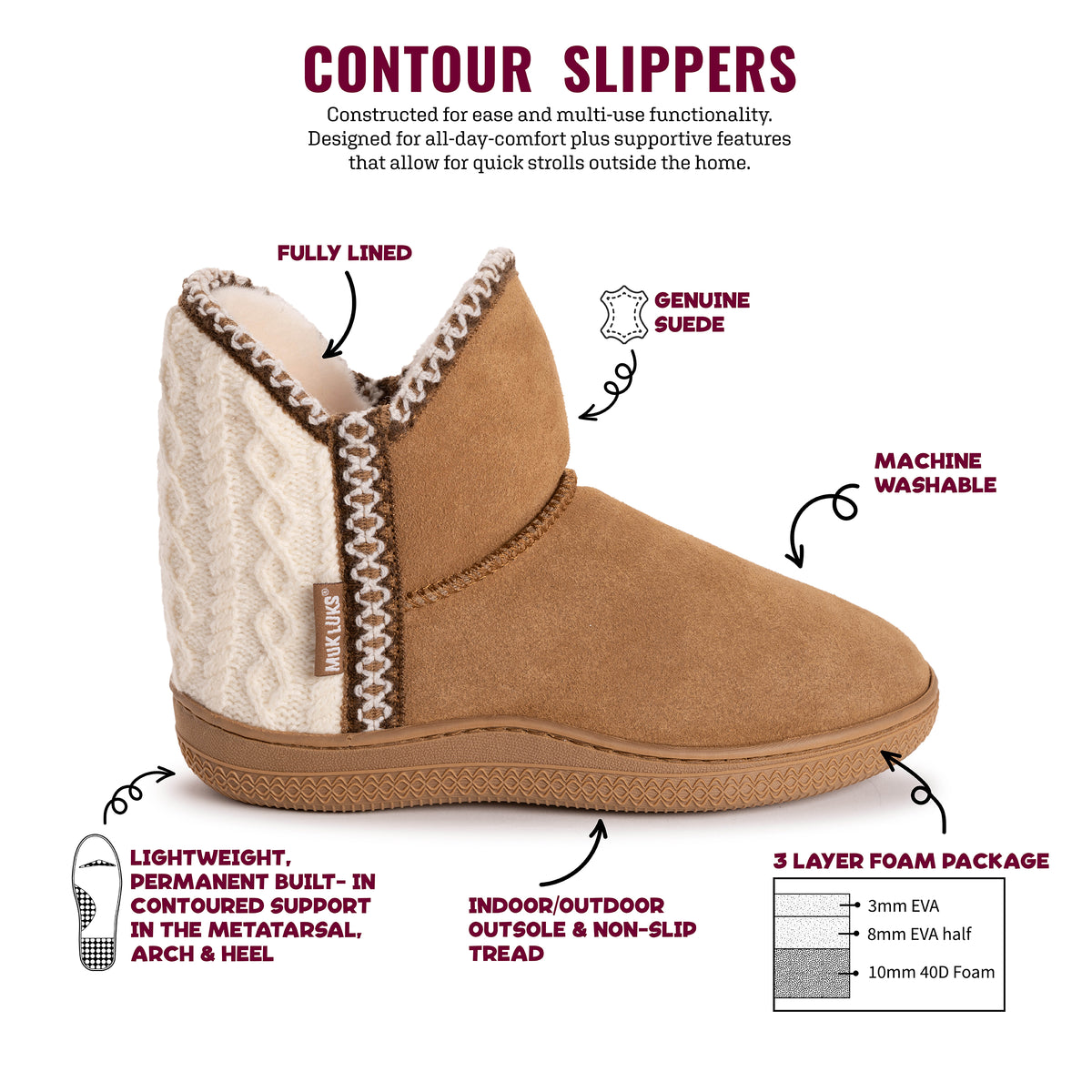 Women's Amira Paige Slipper Boot – MUK LUKS