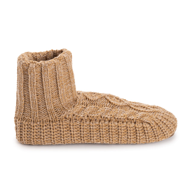 Muk Luks Cabin Slipper Socks - Women's Shoes in Greuscale