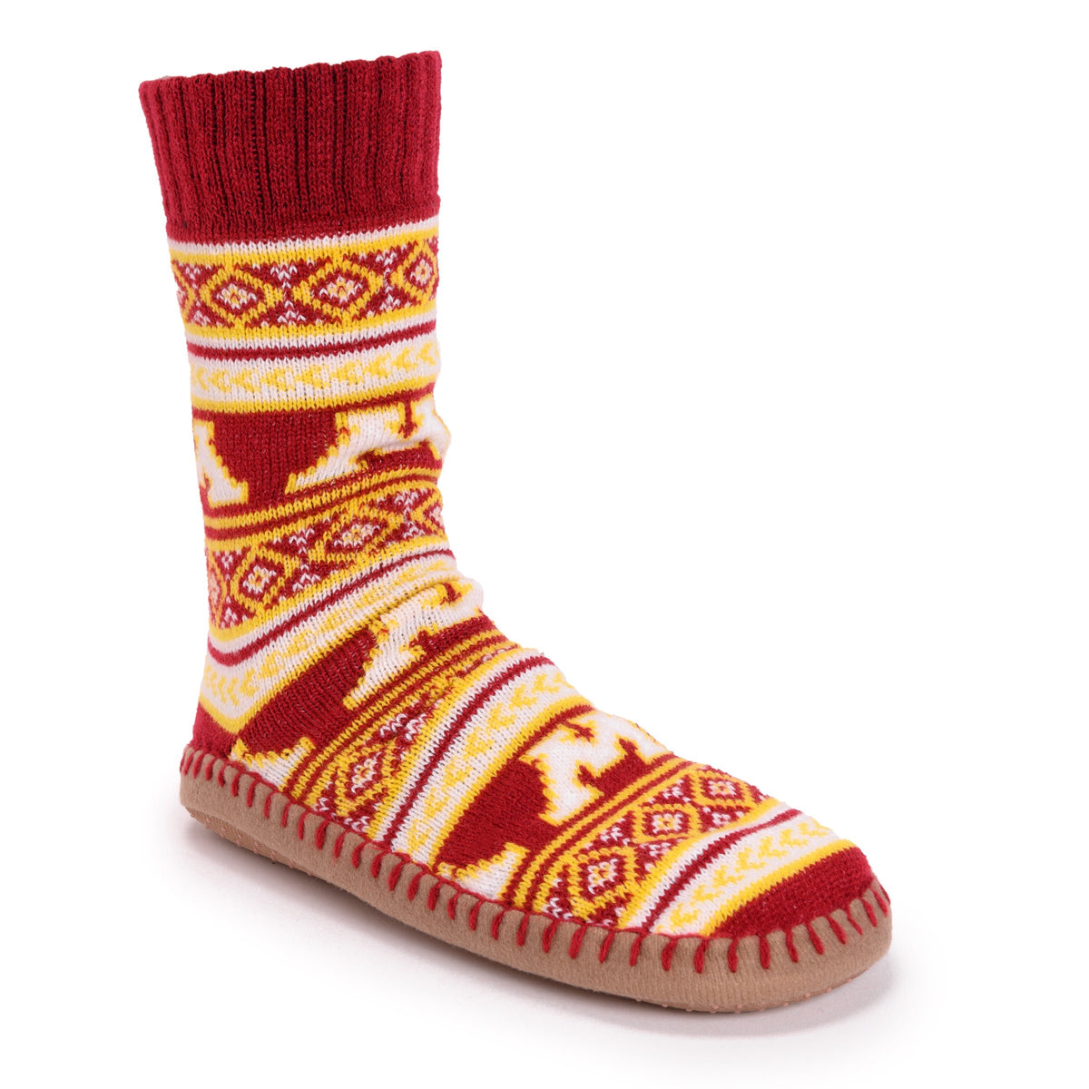 Chaussons Muk Luks Slipper Sox Femme - Taille 6.5-7.5, Rouges, Coton