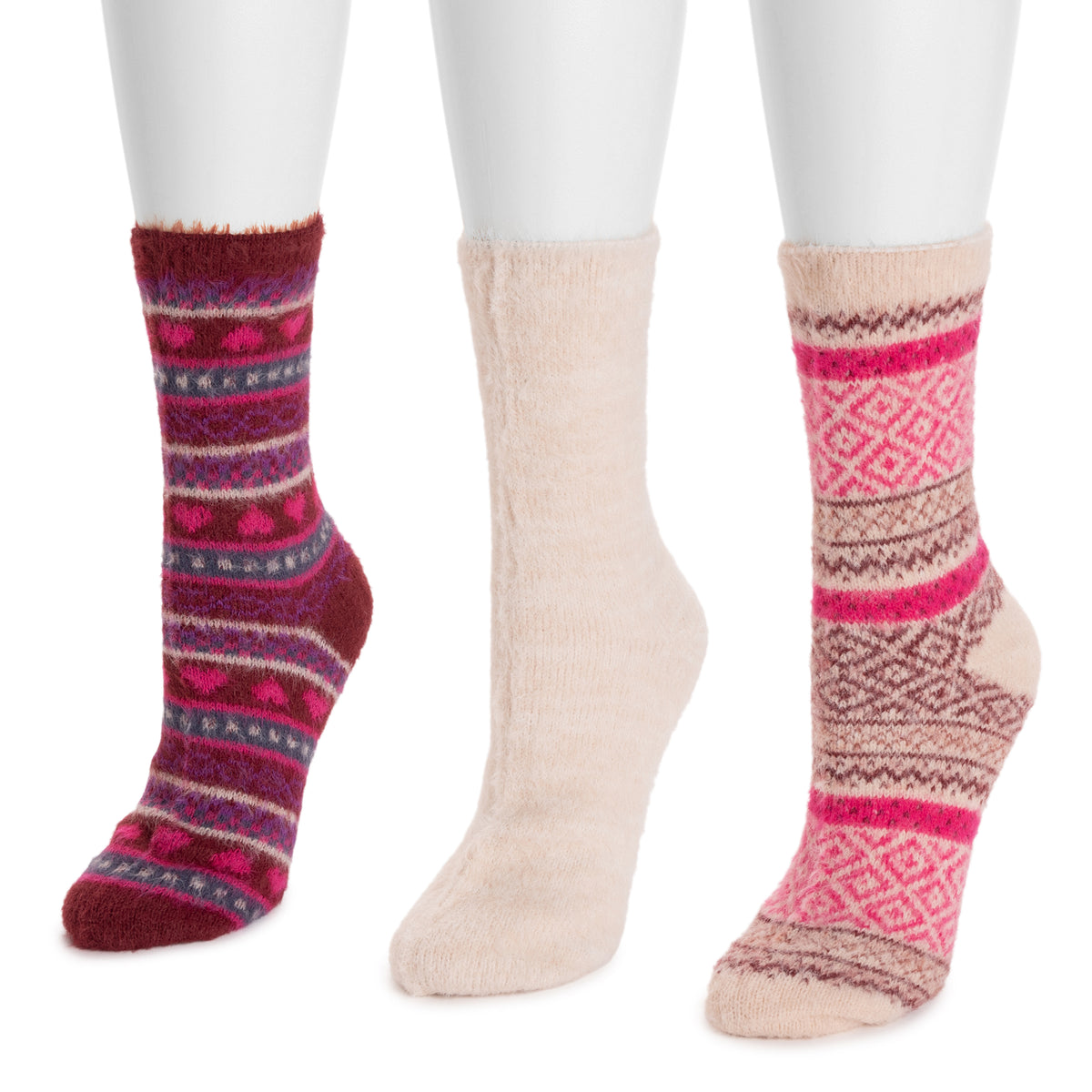 thumbnail image 2 of Muk Luks Women's 3 Pack Boot Socks 2 of 14