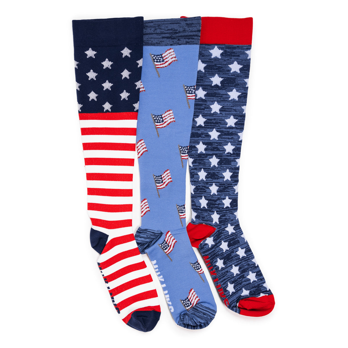 Unisex 3 Pack Nylon Compression Knee-High Socks – MUK LUKS