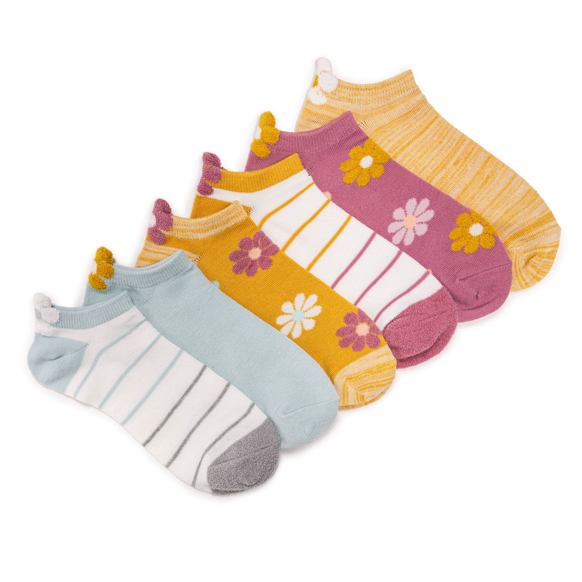 Women's 6 Pack 3D Tab Low-Cut Ankle Socks – MUK LUKS