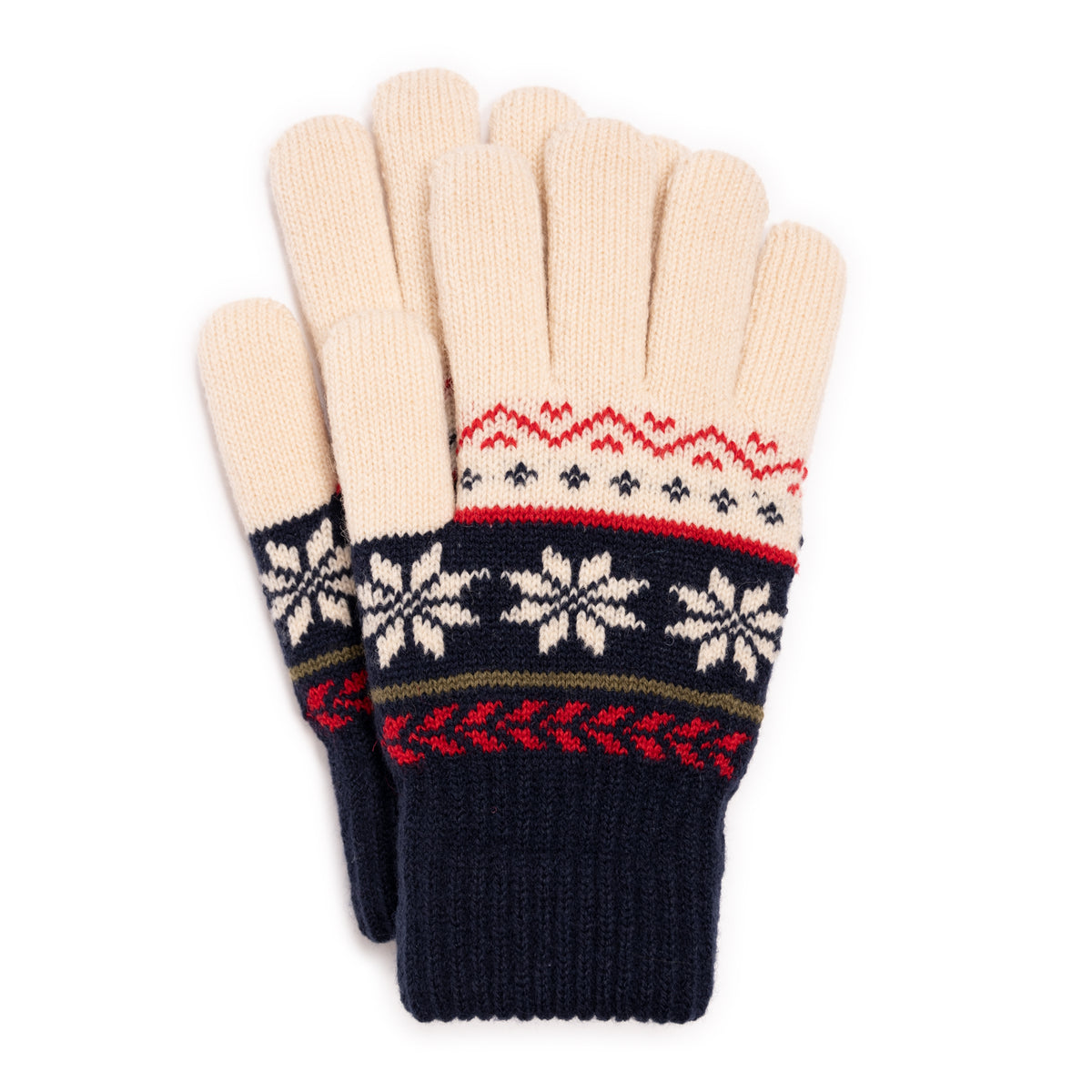 Muk Luks Women’s Fair Isle Hat, Scarf & Glove Set Black, White, Red & Grey 3100084004_lifestyle_1200x1200  main image 2