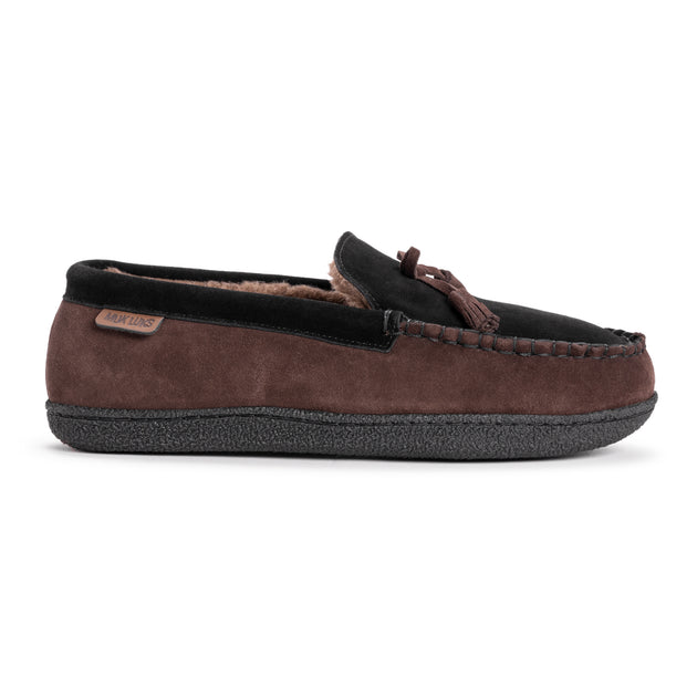 MUK LUKS Calzini Slipper Uomo, Liquirizia Buffalo Check, Small/Medium
