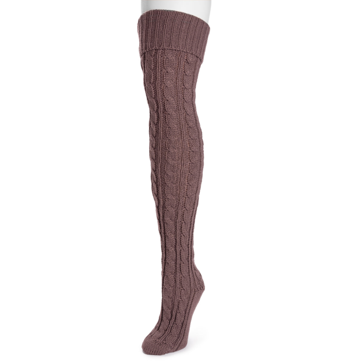 Women's Chunky Cable Knit Over the Knee Socks – MUK LUKS