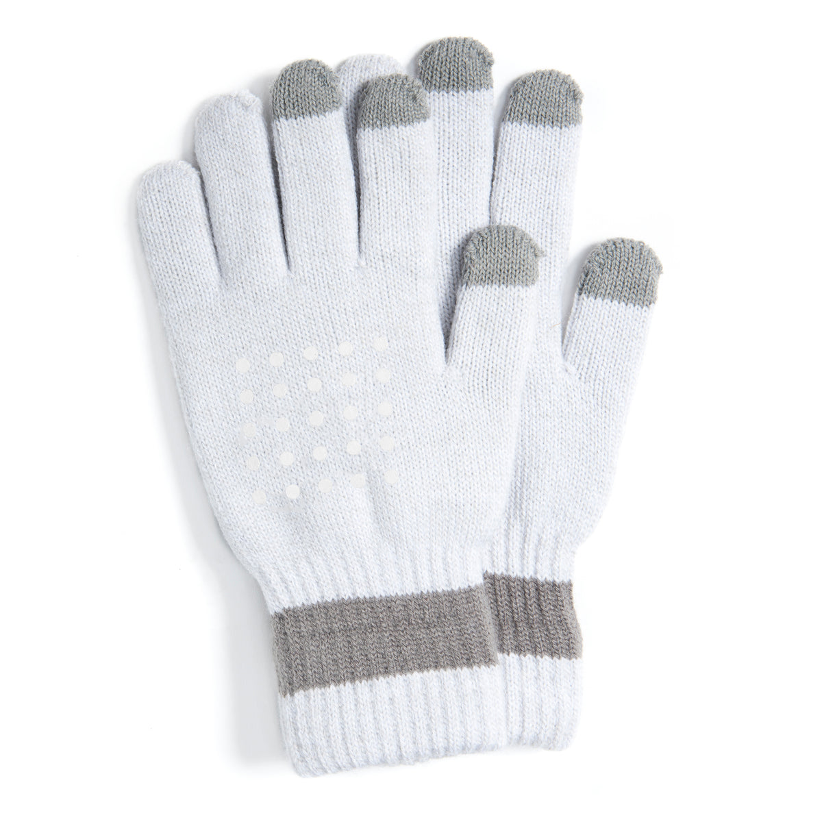 MUK LUKS Women's Touchscreen Gloves Acrylic Knit With Grip Dots
