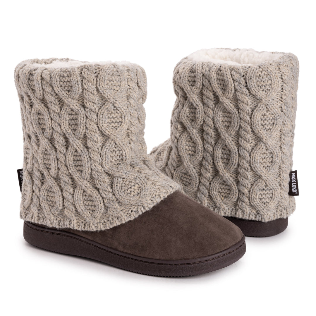 Cable Knit Muk Luks Women's Slipper Boot Women's Raquel