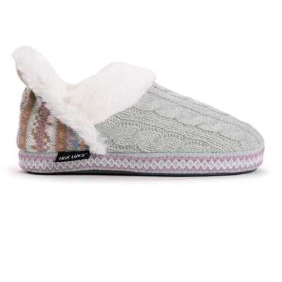 Pantofole A Calzino Donna MUK LUKS, Morbide In Acrilico, Con Fodera In Finta Pelliccia, Motivi Fiocco Di Neve, Taglie S/M (5-7) E L/XL (8-10)