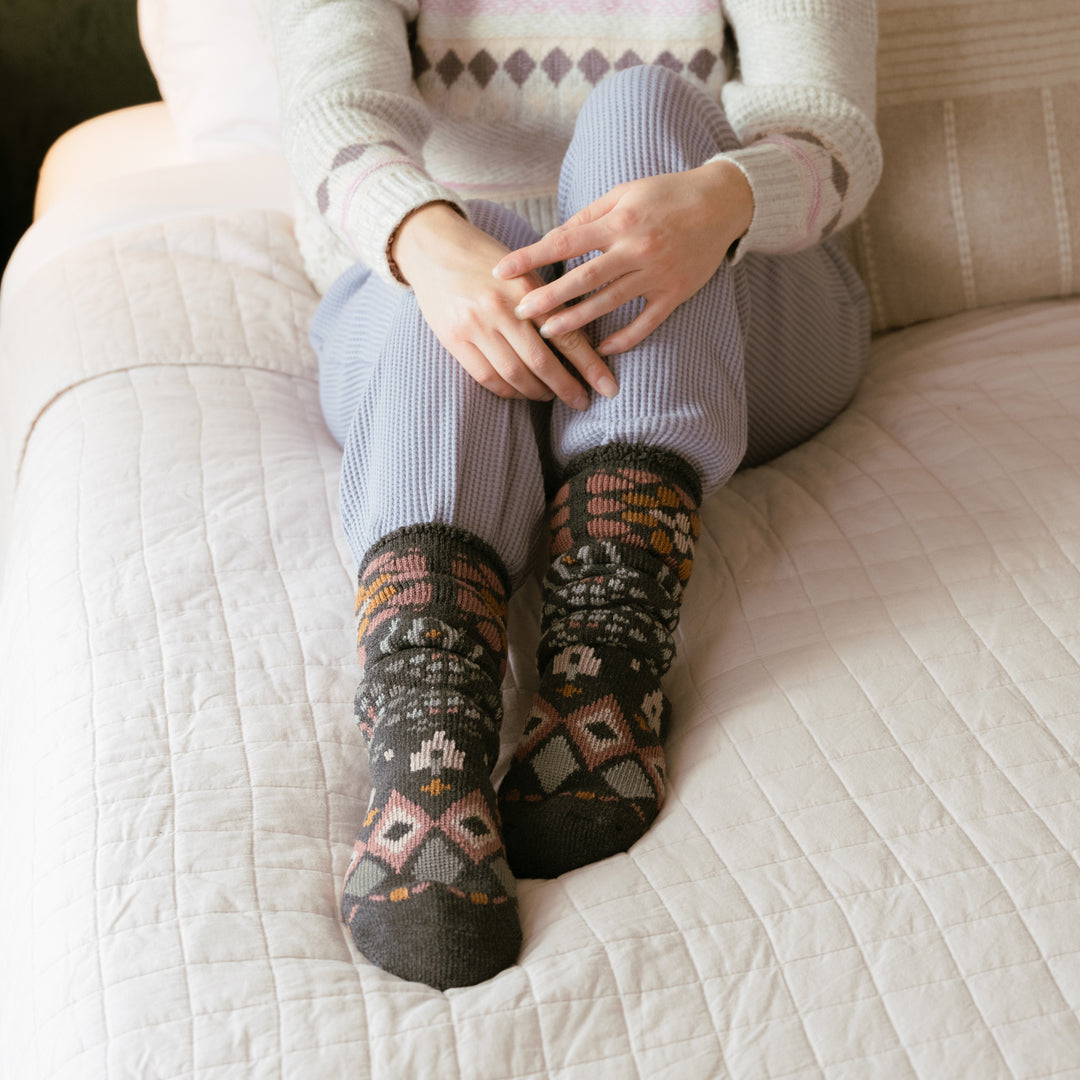 MUK LUKS Men's Set Of 2 Heat Retainer Hiking 8" Socks