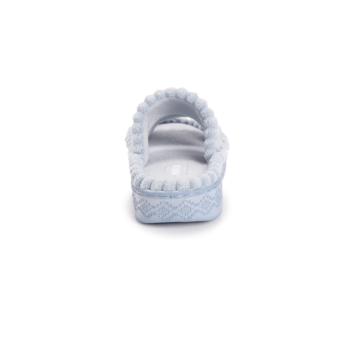 MUK LUKS Women's Ayla Slip-On Slipper - Light Blue, Faux Fur Lined, Indoor/Outdoor Sole, X-Large - View #2