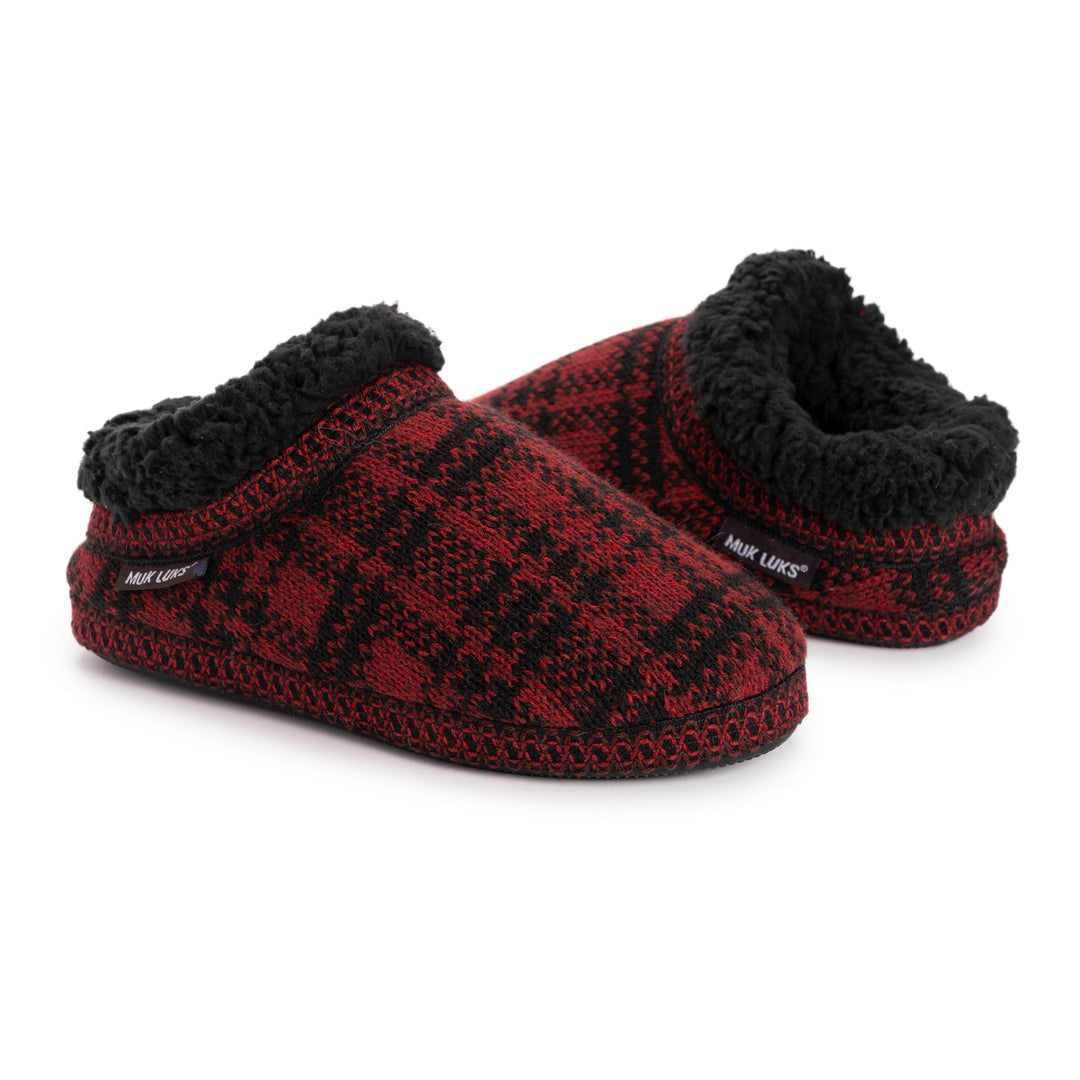 Muk Luks Rochelle Indoor/outdoor Slipper Bootie In Red Muk Luks Rochelle Indoor/outdoor Slipper Bootie In Red