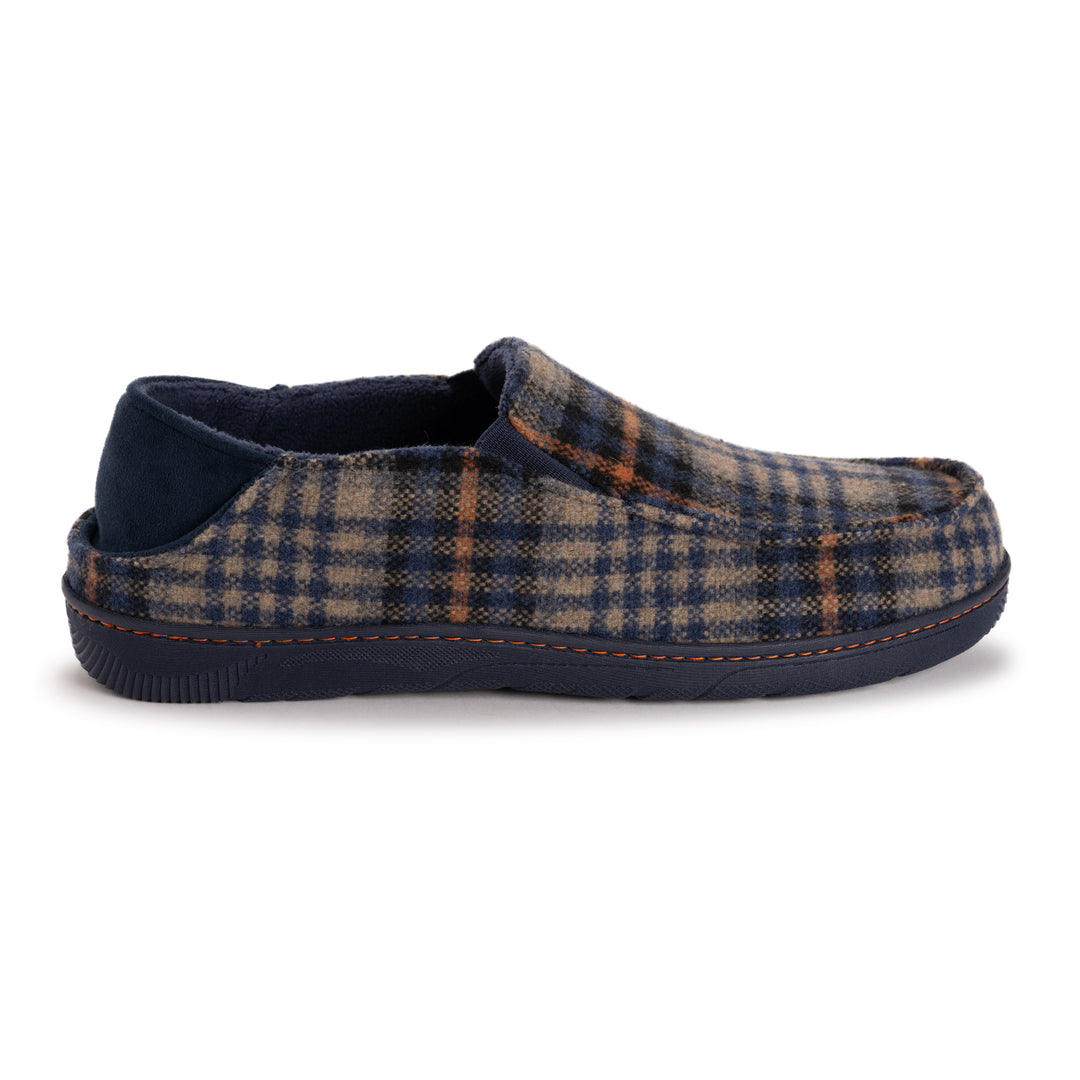 Muk Luks Kyle navy blue slip on sneakers with plaid accents NWOT Aqua & Navy Blue Plaid Women main image 3