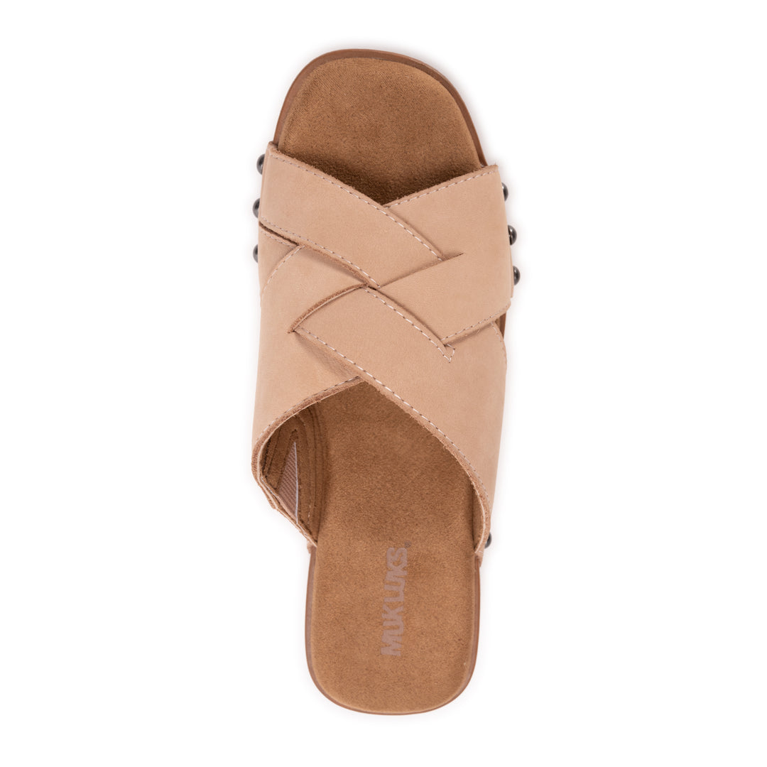 Musse & Cloud Women's Luchi Sandal - Leather Flat Sandals With Adjustable Buckle