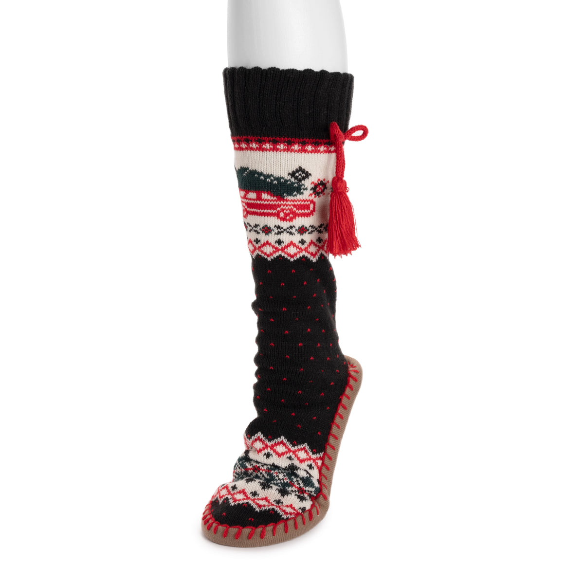 Chaussons Muk Luks Slipper Sox Femme - Taille 6.5-7.5, Rouges, Coton