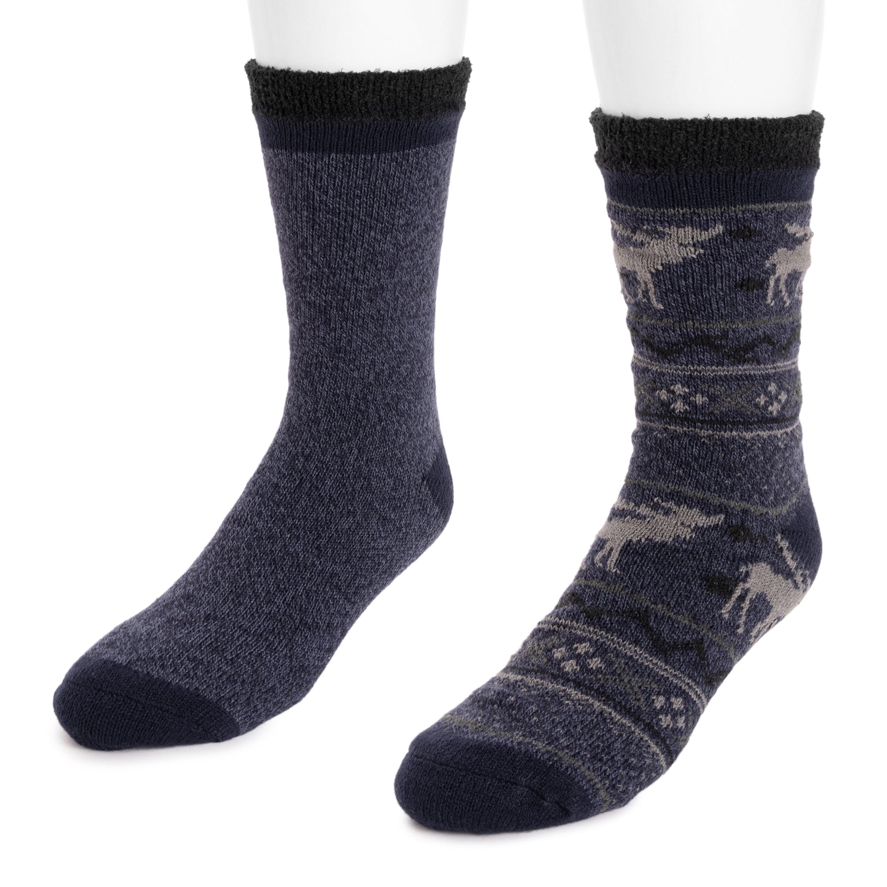 Men's 2 Pair Pack Fleece Layered Socks – MUK LUKS