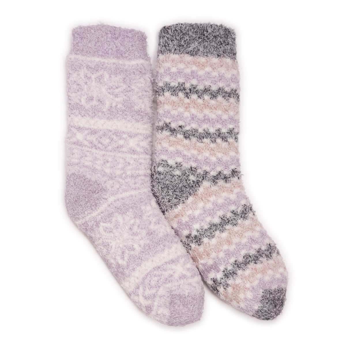 Women s 2 Pair Pack Cozy Sherpa Lined Cabin Sock Ebony Ivory MUK LUKS women-s-2-pair-pack-cozy-sherpa-lined-cabin-sock-ebony-ivory-muk-luks