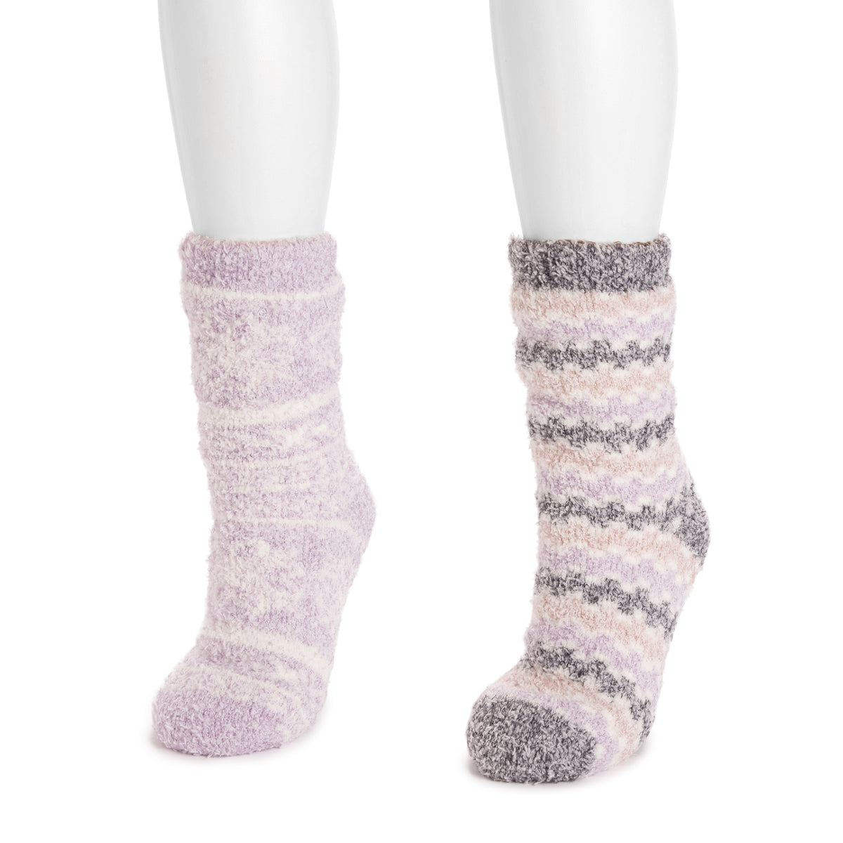 Women s 2 Pair Pack Cozy Sherpa Lined Cabin Sock Ebony Ivory MUK LUKS women-s-2-pair-pack-cozy-sherpa-lined-cabin-sock-ebony-ivory-muk-luks