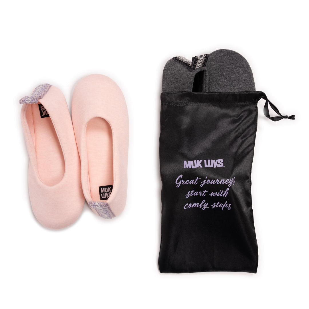 MUK LUKS Pantoufles mocassins Sequoia pour femme, Gris chiné moyen