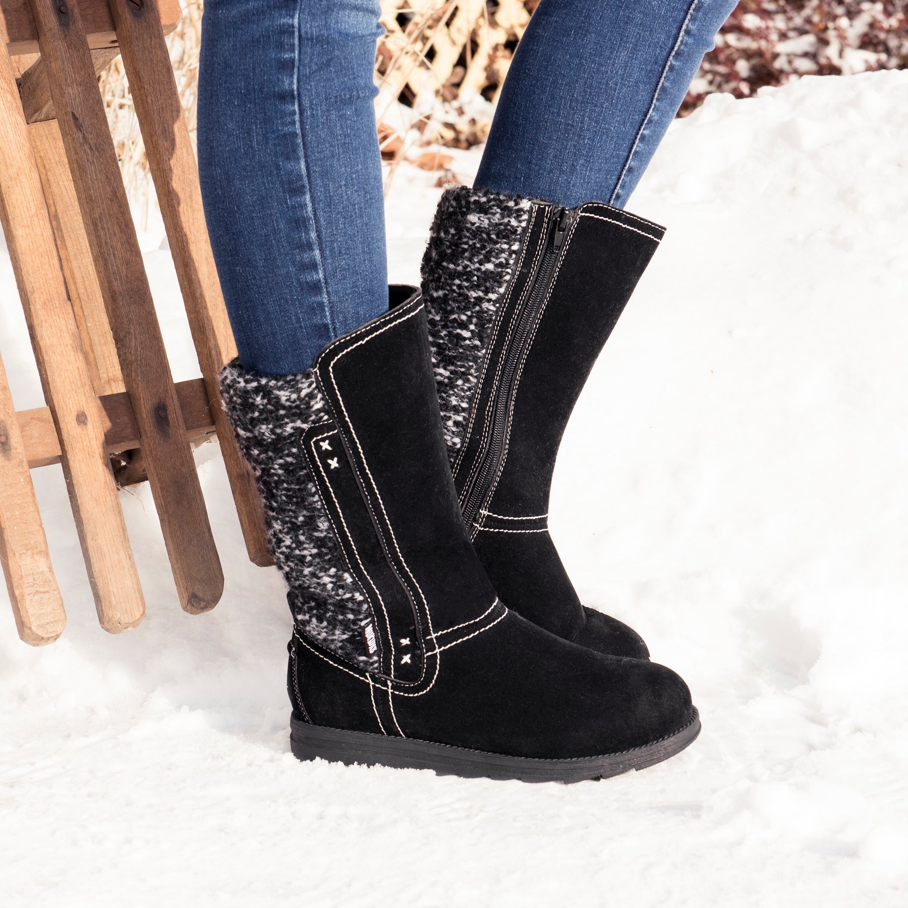 Muk luk stacy sweater boots Clearance