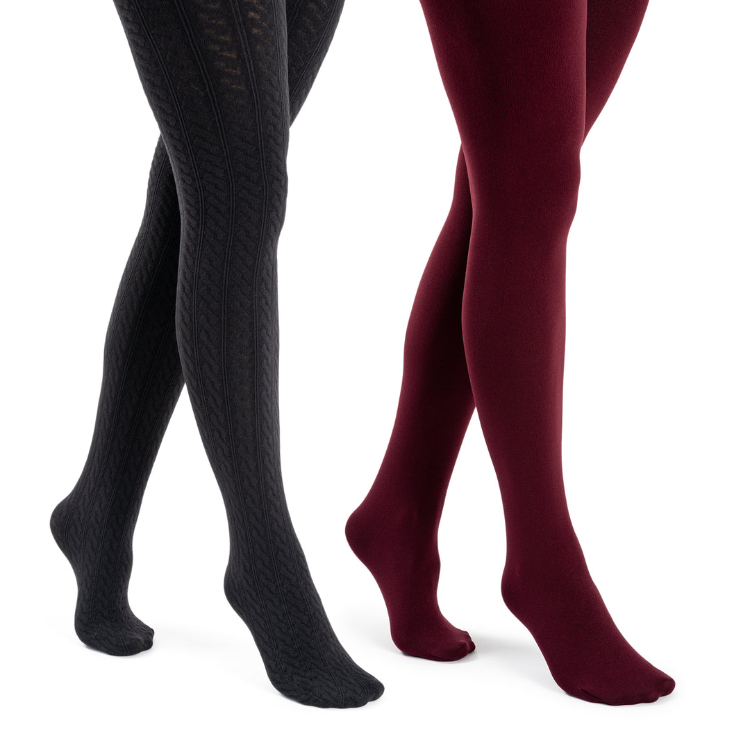Women's Fleece Lined 2-Pair Pack Tights – MUK LUKS