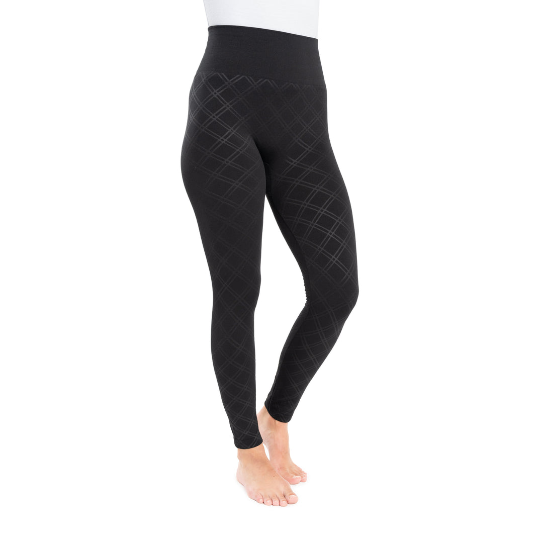 LUX WARM LEGGINS ブラック Women's Fleece Lined Leggings with Wide Waistband – MUK LUKS