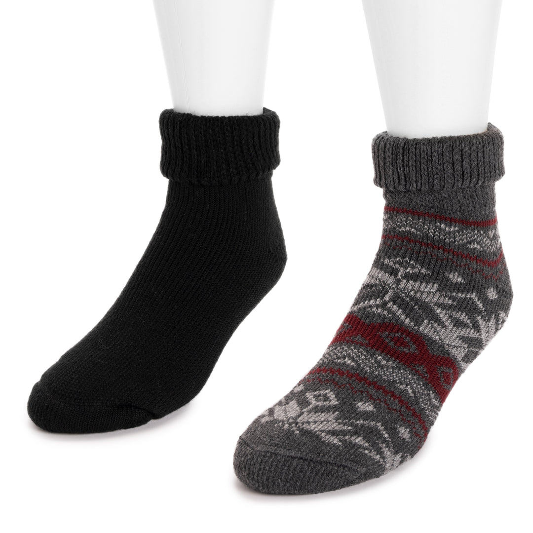 MUK LUKS Women's Heat Retainer Socks - 2 Pair Pack Thermal Winter Socks