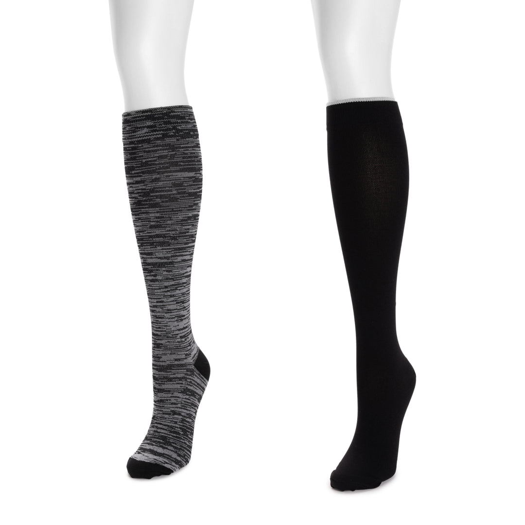 Women's 2 Pair Pack Nylon Compression Knee High Socks – MUK LUKS