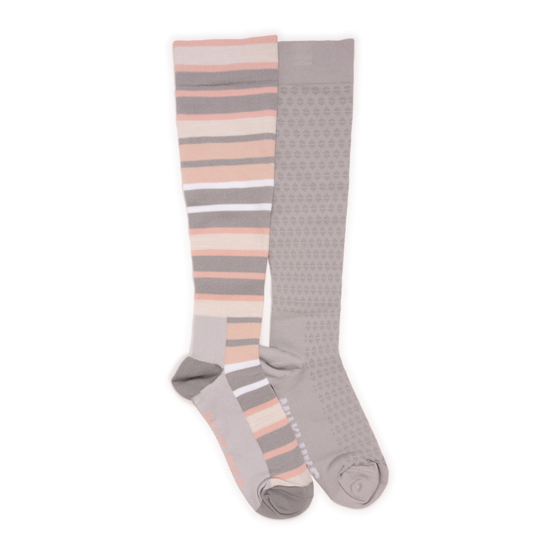 Women's 2 Pair Pack Compression Knee High Nylon Socks – MUK LUKS