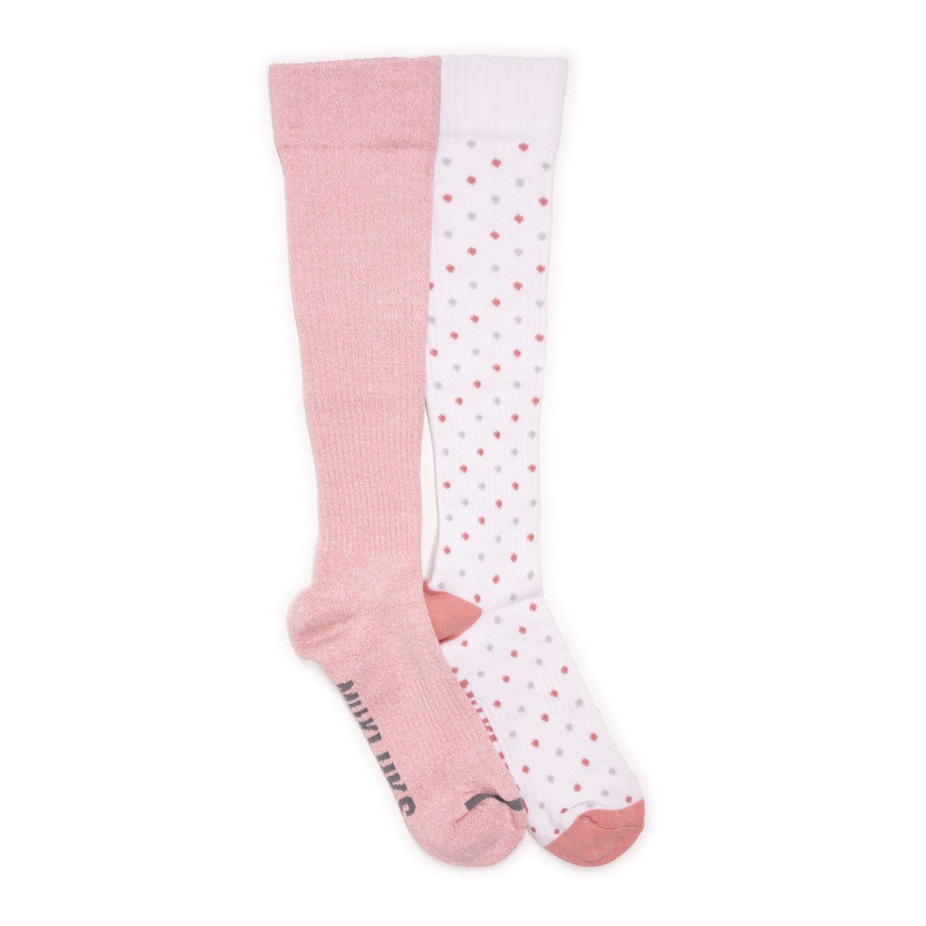MUK LUKS Women's 2 Pair Pack Cotton Compression Knee High Socks Grey MUK LUKS Women's 2 Pair Pack Cotton Compression Knee High Socks Grey