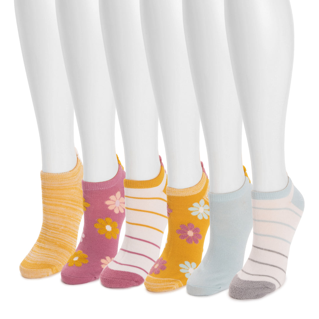 Women's 6 Pack 3D Tab Low-Cut Ankle Socks – MUK LUKS
