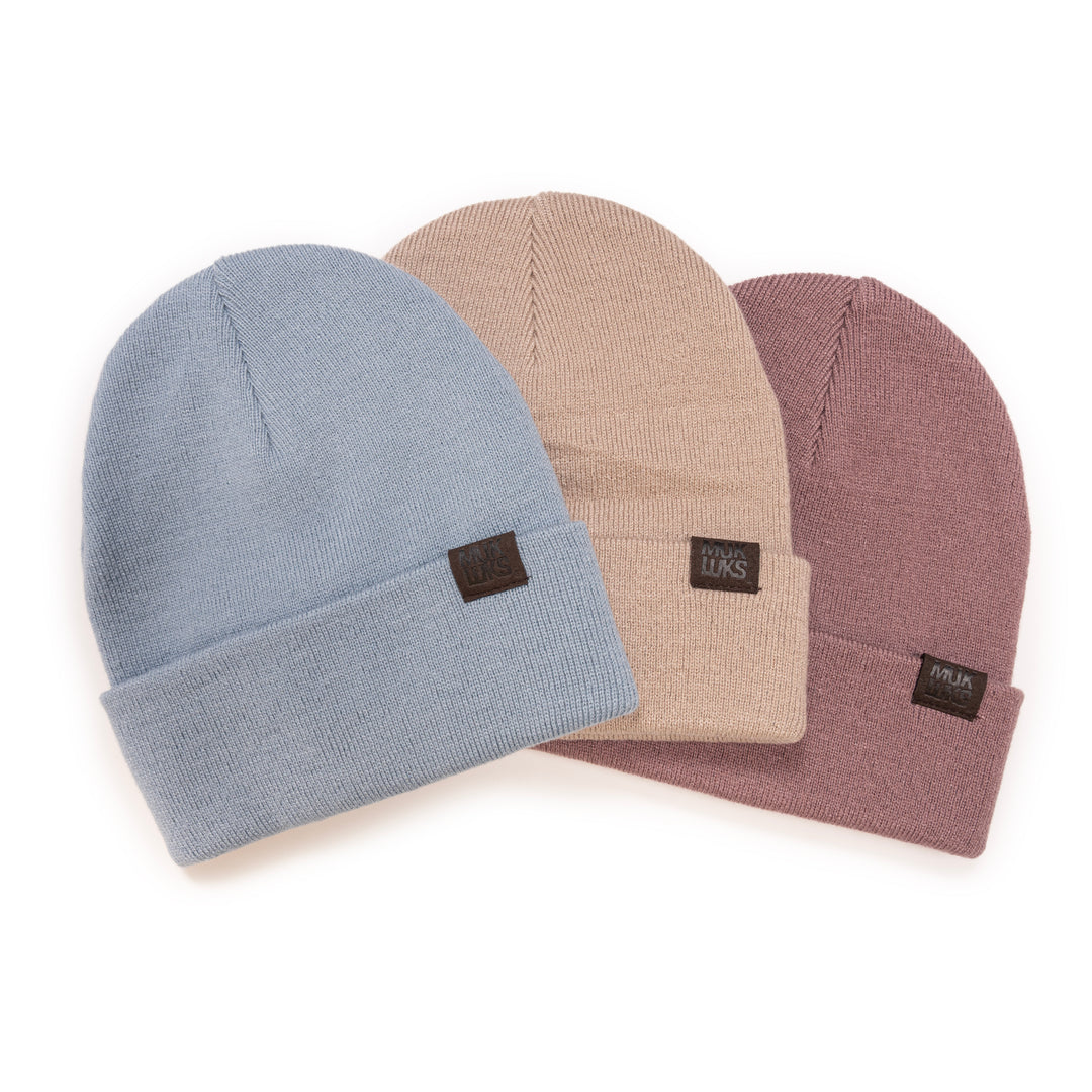 NPQQUAN Unisex Beanie Hats - 1, 2, Or 3 Pack, Winter Knit Beanies For Men & Women, Black/Gray/Beige - View #6