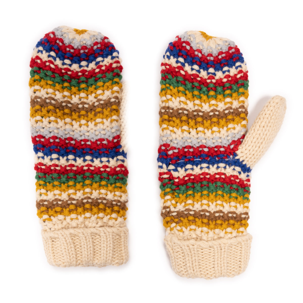Women's Textured Stripe Mitten – MUK LUKS