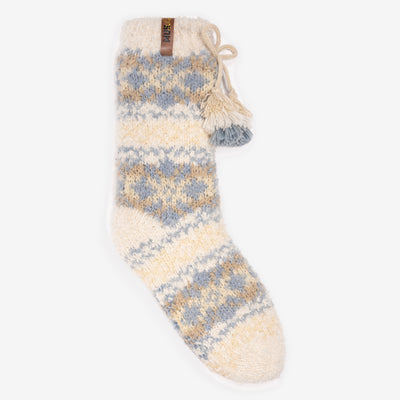 Calze Alte MUK LUKS Donna - Pelliccia Sintetica Soffice - Suola Antiscivolo PVC - Design Con Pompon - Foto 3