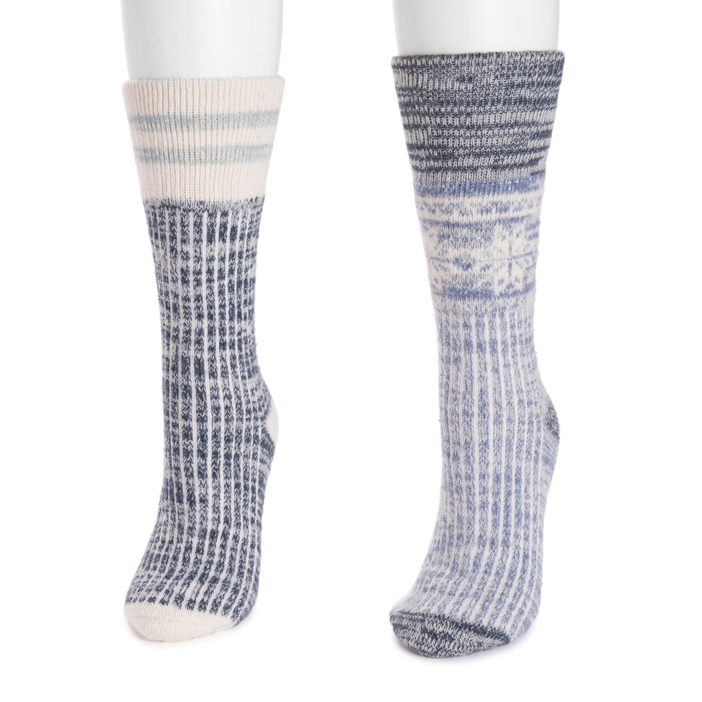 Women's 2 Pair Pack Wool Lodge Socks Twilight – MUK LUKS