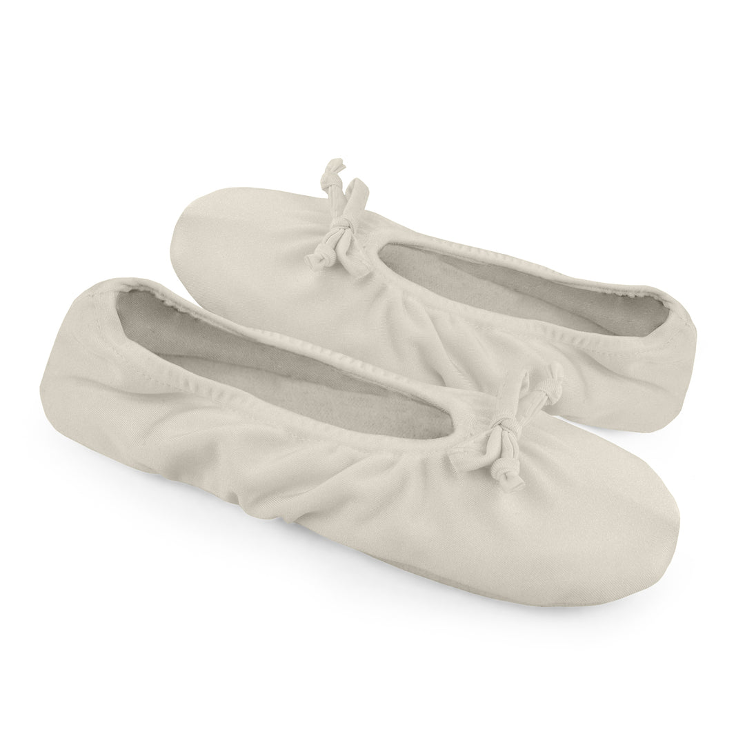 MUK LUKS Women's Stretch Satin Ballerina Slippers - Non-Skid Sole, Washable (Blue, S-M) - View #10