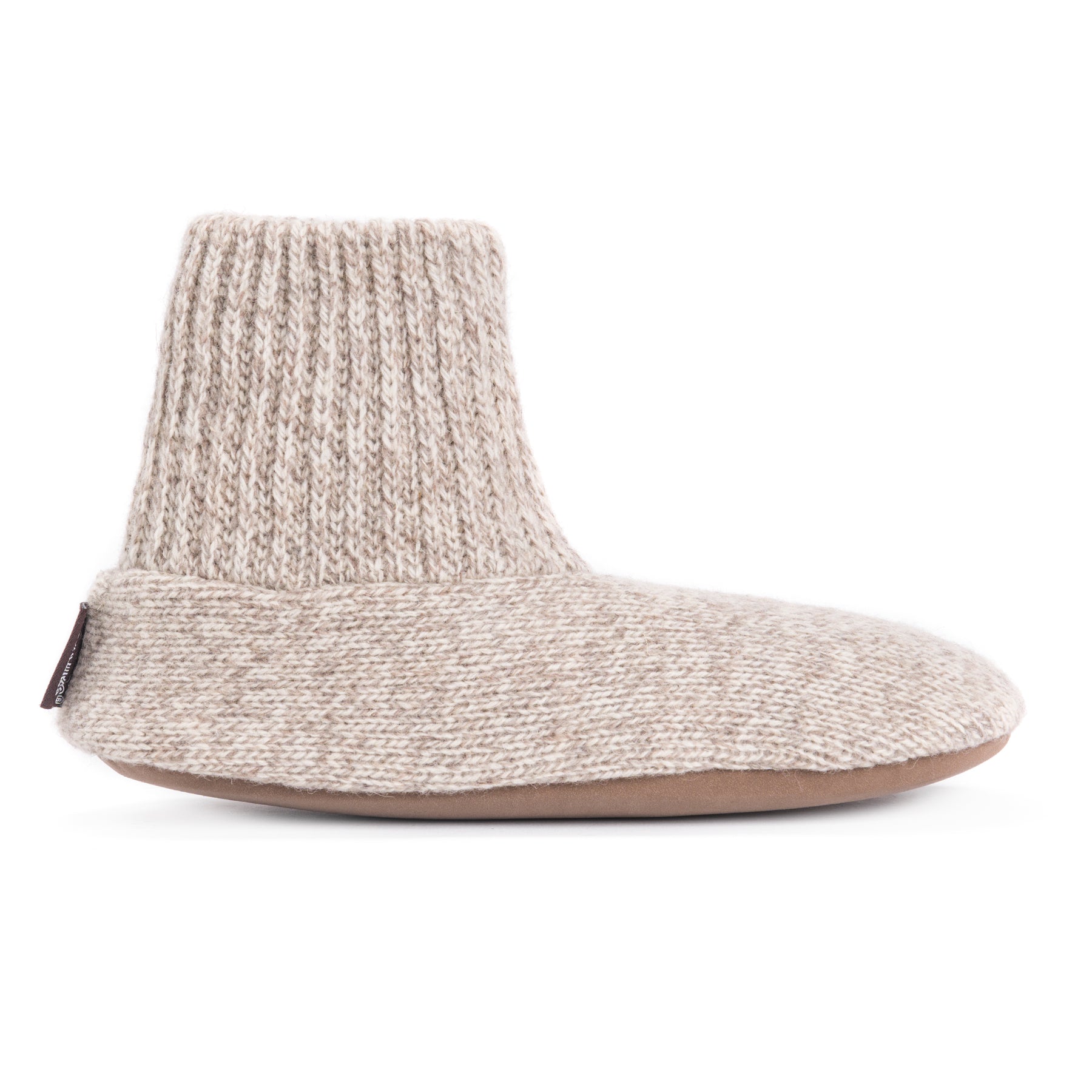 Mukluks wool slipper socks with leather sole top