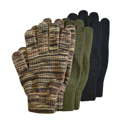 3-Pair Pack Grip Dot Assorted Gloves - MUK LUKS